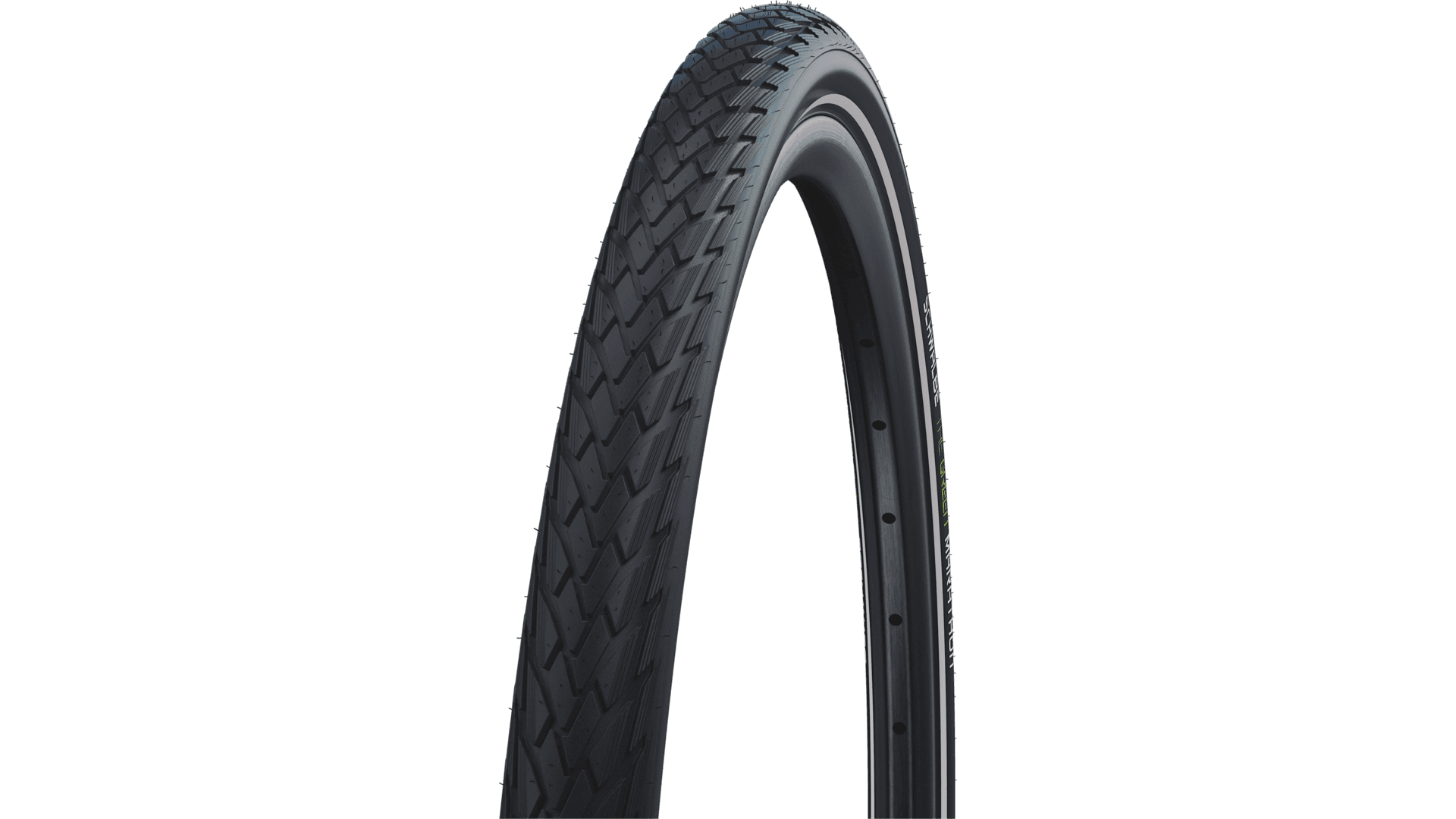 Standard City Trekki GREEN Marathon Pneus trekking/ville 26 pouces Black+Reflex